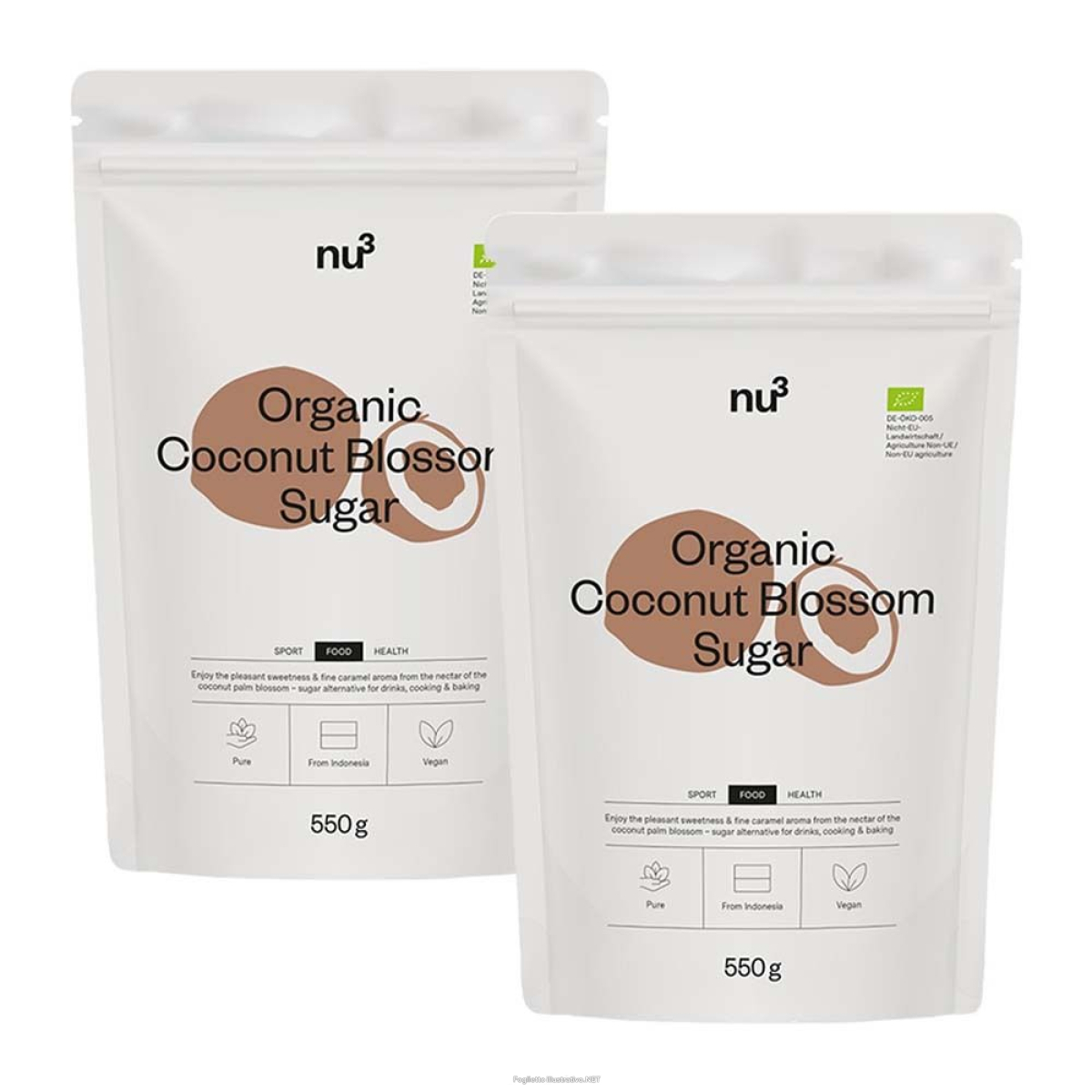 Cerca Offerte di nu3 zucchero di fiori cocco bio 2x550 g polvere e acquista online