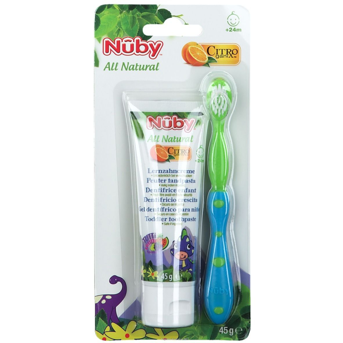 Cerca Offerte di nuby citroganix toothpaste 45g + toothbrush promo 45 g dentifricio e acquista online