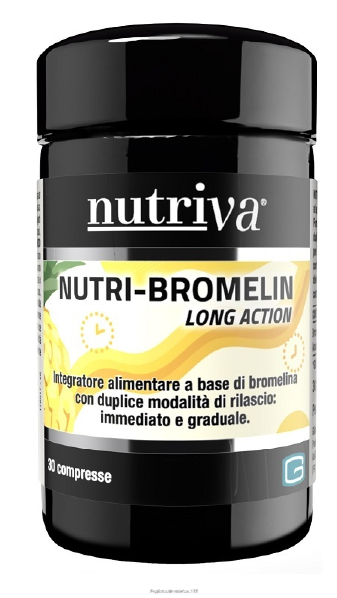 Cerca Offerte di nutriva bromelin long action 30 compresse 1000 mg senza glutine naturalmente privo di lattosio e acquista online