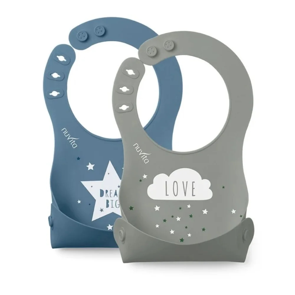 Cerca Offerte di Nuvita squashy bavaglino arrotolabile in silicone colore powder blu e age green 2 pezzi e acquista online