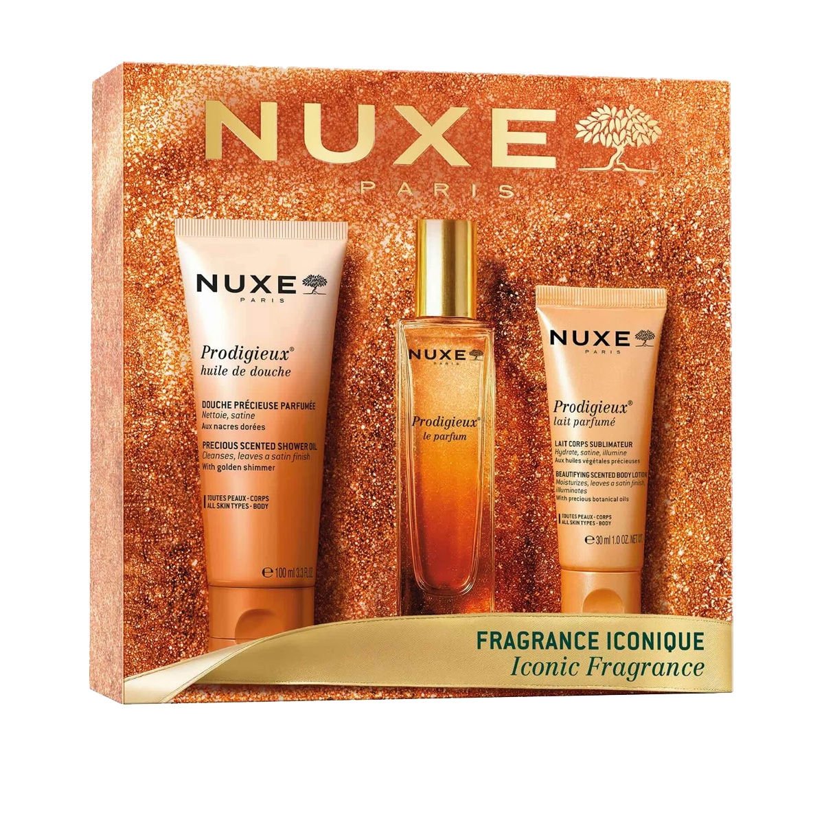 Cerca Offerte di Nuxe - cofanetto natale prodigieux iconic fragrance olio doccia+profumo+latte corpo confezione 3 pezzi e acquista online