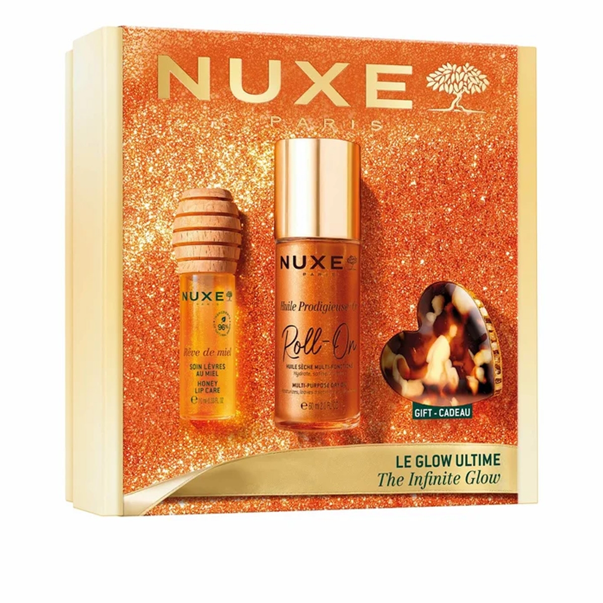 Cerca Offerte di Nuxe - cofanetto natale the infinity glow olio labbra miele+huile prodigieuse roll on brillantinato confezione 2 pezzi e acquista online