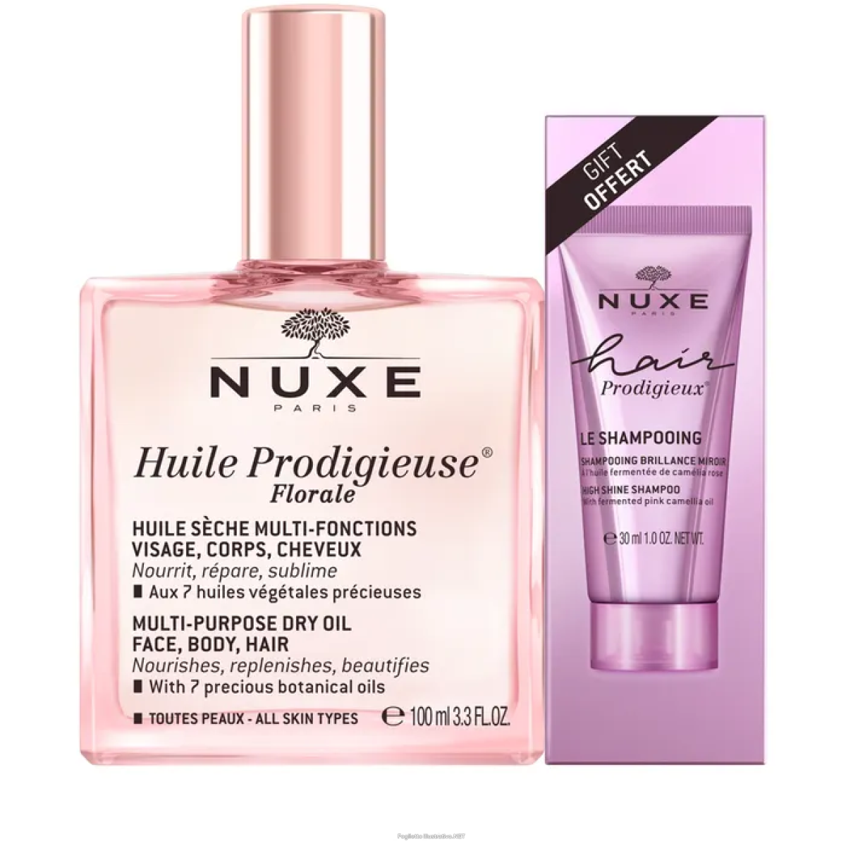 Cerca Offerte di nuxe huile prodigieuse florale olio secco multifunzione viso corpo capelli 100ml + nuxe hair prodigieux shampoo 30ml e acquista online