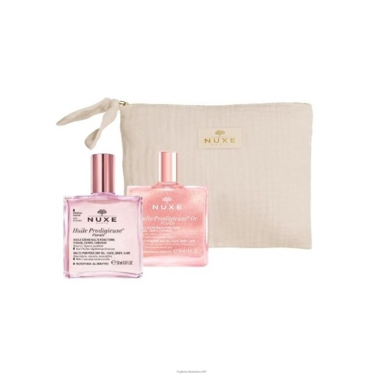 Cerca Offerte di nuxe iconic duo pochette con huile prodigieuse multi-funzione florale + or per viso corpo e capelli 2 x 50ml e acquista online