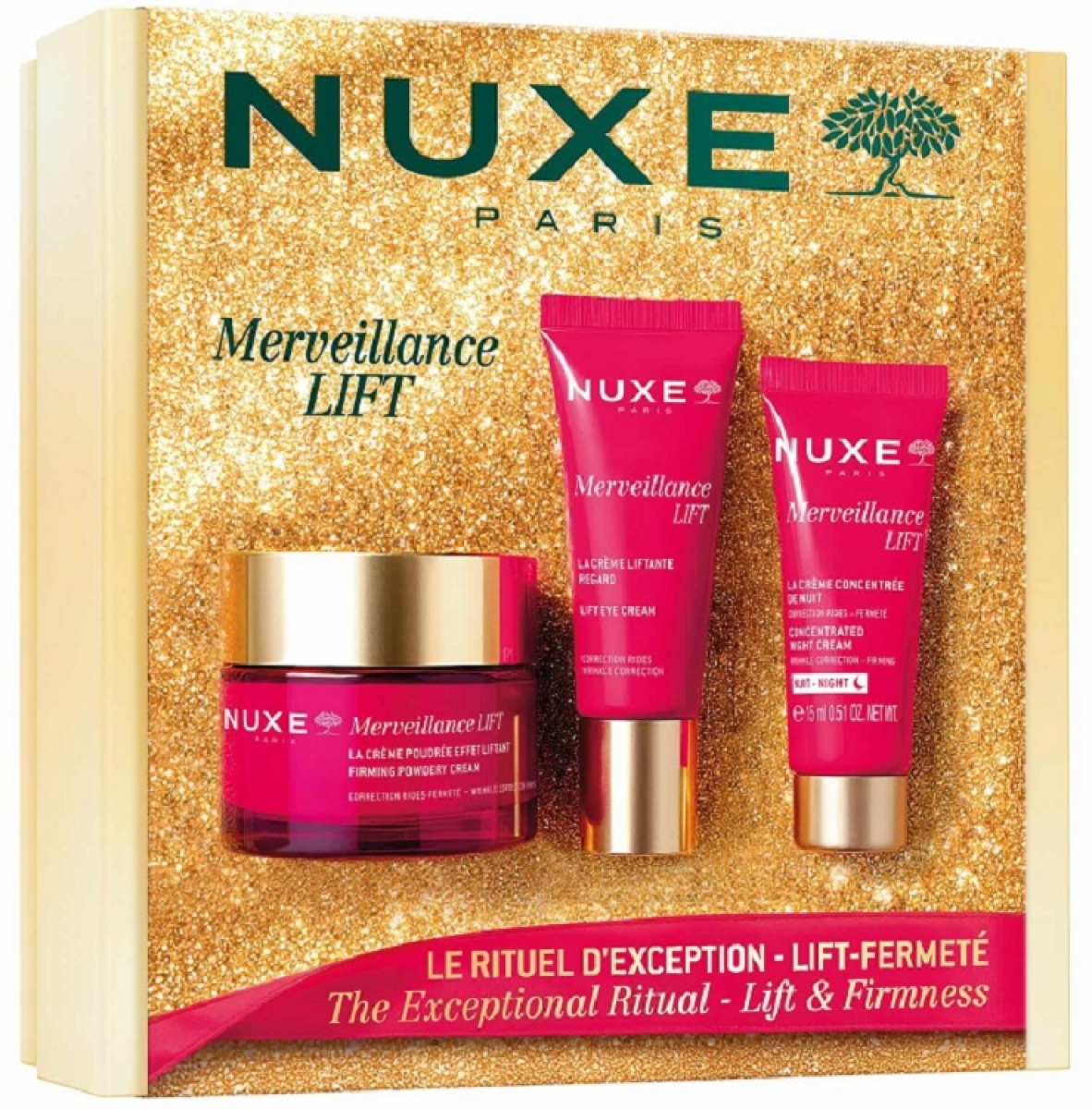 Cerca Offerte di Nuxe merveillance lift cofanetto antiet&agrave; rassodante viso e occhi con crema giorno 50ml + crema notte 15ml + contorno occhi 15ml e acquista online