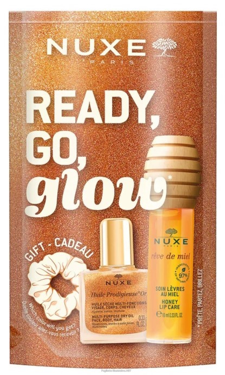 Cerca Offerte di nuxe ready go glow - gloss labbra reve de miel 10 millilitri + huile prodigieuse or 10 millilitri + elastico per capelli e acquista online