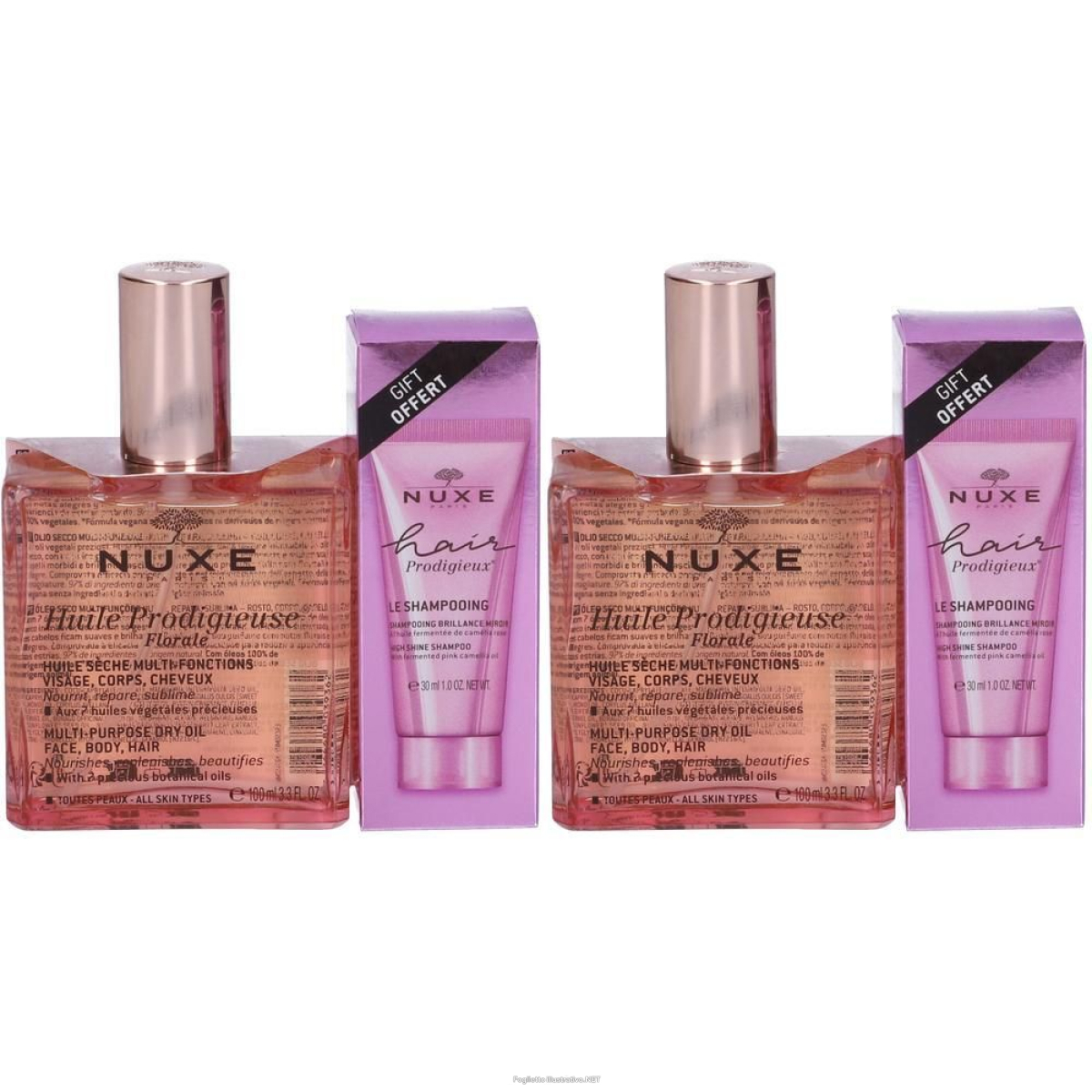 Cerca Offerte di nuxe set hair prodigieux lo shampoo effetto lucentezza 30ml + huile pr e acquista online