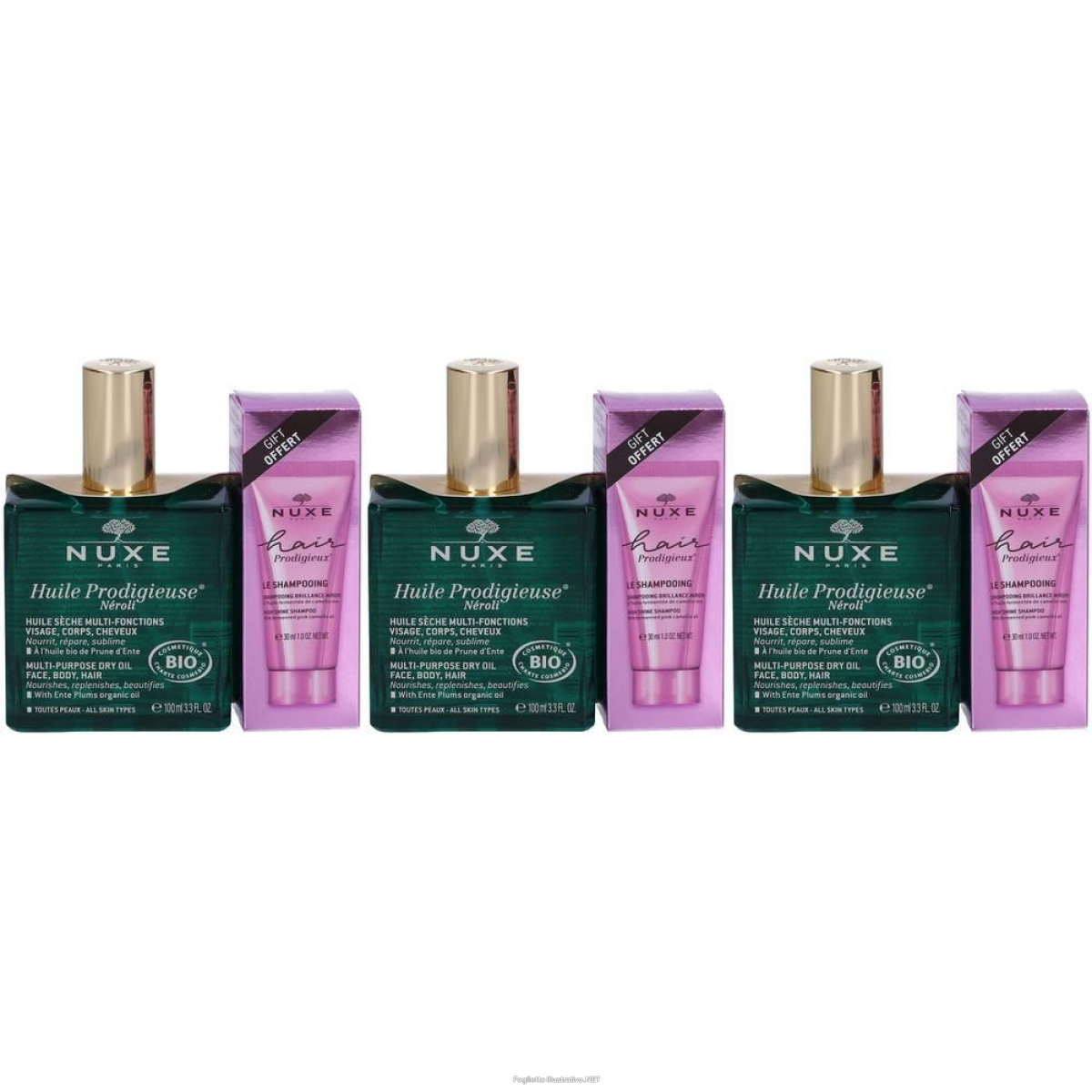 Cerca Offerte di nuxe set hair prodigieux lo shampoo effetto lucentezza 30ml + huile pr e acquista online