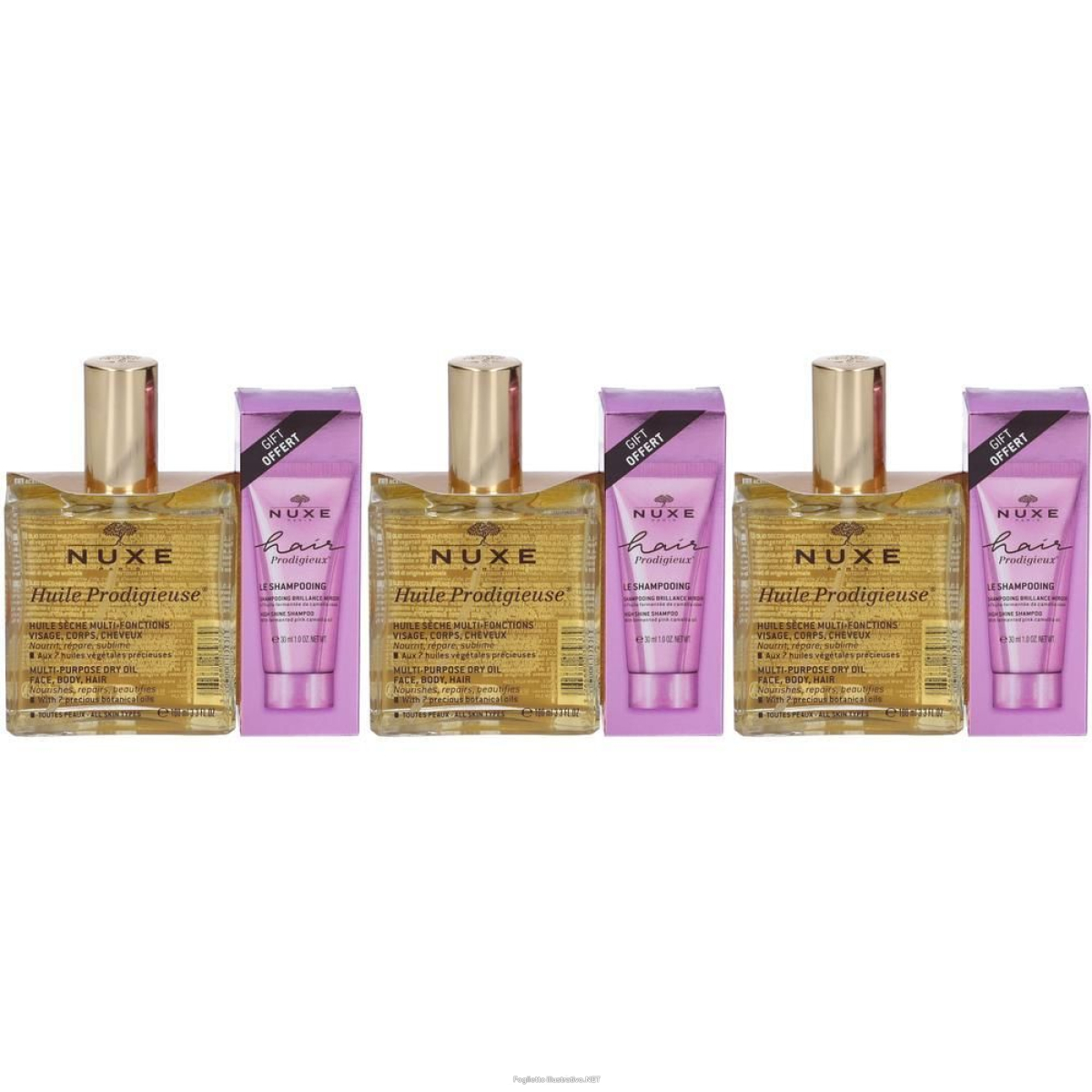 Cerca Offerte di nuxe set hair prodigieux lo shampoo effetto lucentezza 30ml + huile pr e acquista online
