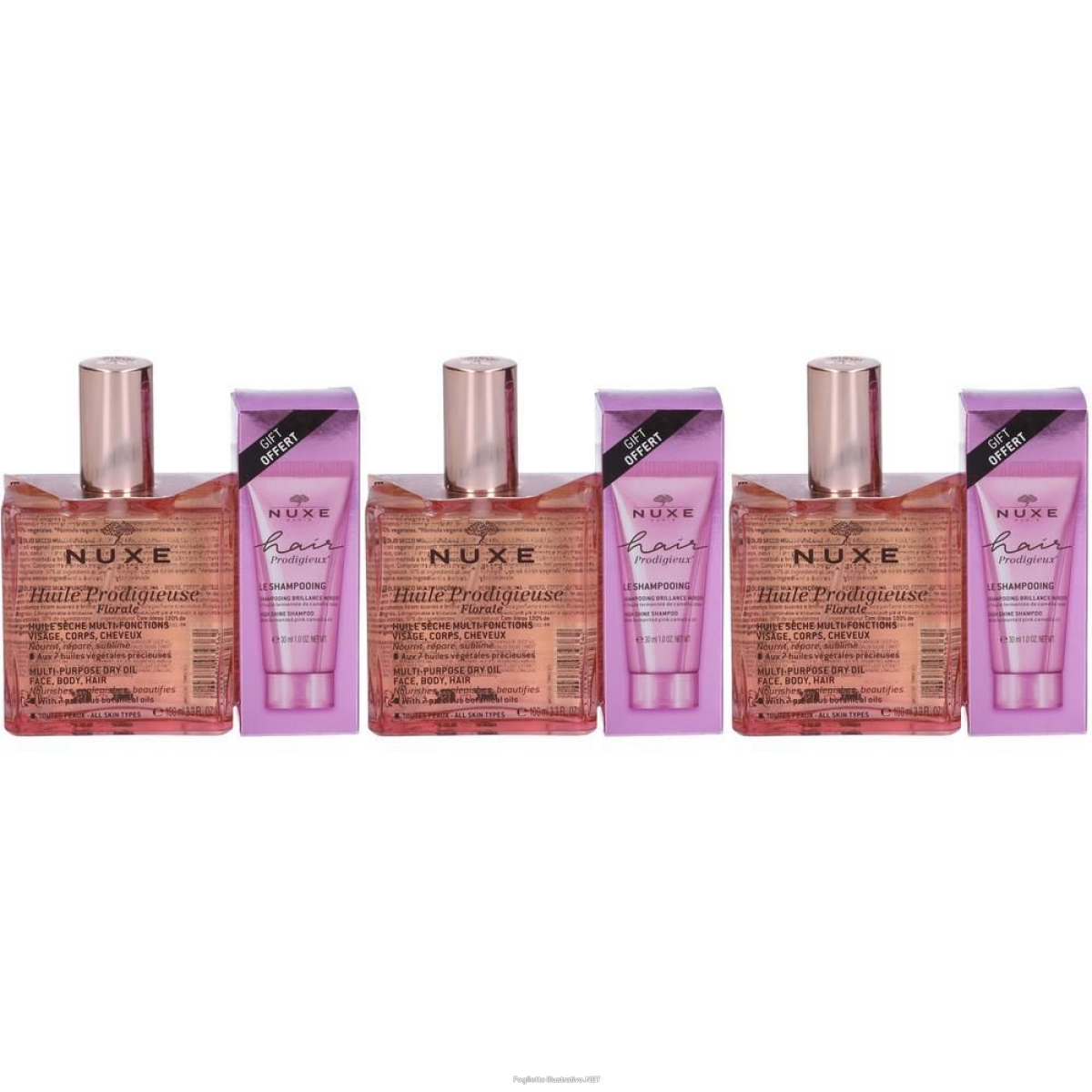 Cerca Offerte di nuxe set hair prodigieux lo shampoo effetto lucentezza 30ml + huile pr e acquista online