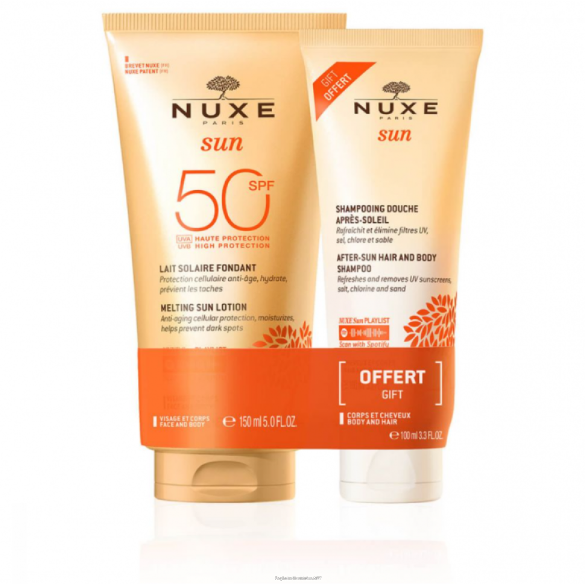 Cerca Offerte di nuxe sun latte solare spf50 + shampoo doccia doposole e acquista online