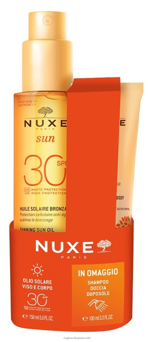 Cerca Offerte di nuxe sun spf 30 olio solare viso e corpo spray 150ml + shampoo doccia doposole 100ml e acquista online