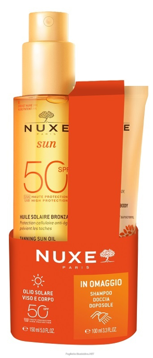Cerca Offerte di nuxe sun spf 50 olio solare viso e corpo spray 150ml + shampoo doccia doposole 100ml e acquista online
