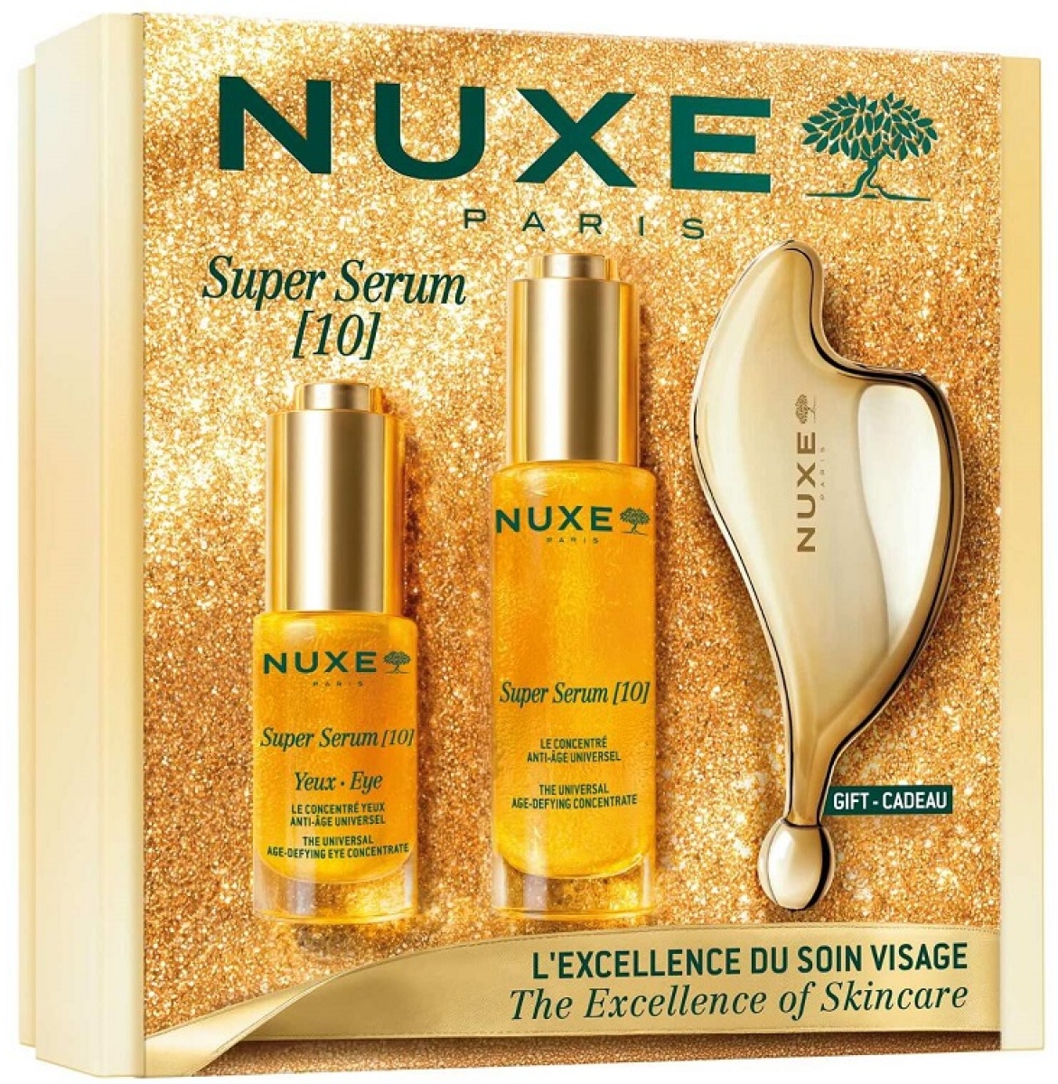 Cerca Offerte di Nuxe super serum [10] trattamento antietà viso e occhi con siero concentrato 30ml + siero occhi 15ml + massage tool e acquista online