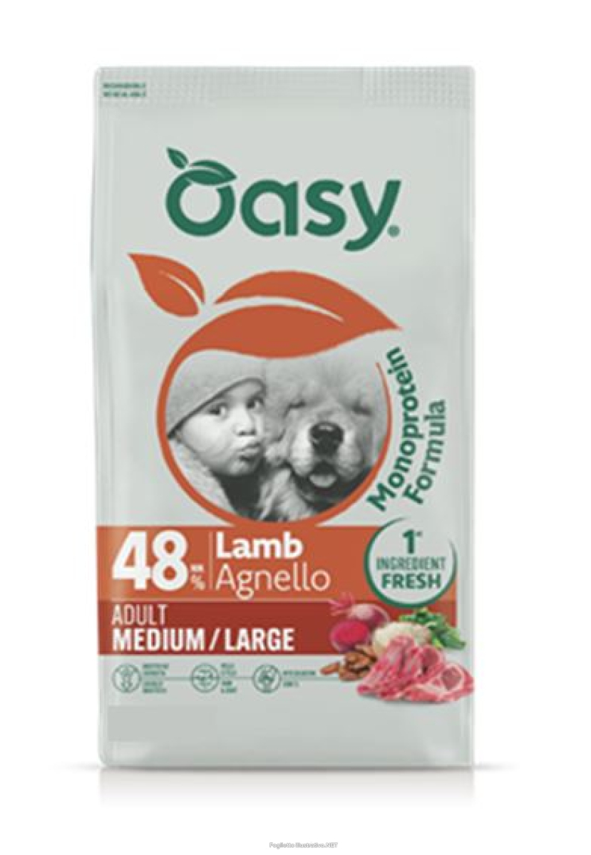 Cerca Offerte di oasy dry dog monoprotein adult medium large agnello 10 kg e acquista online