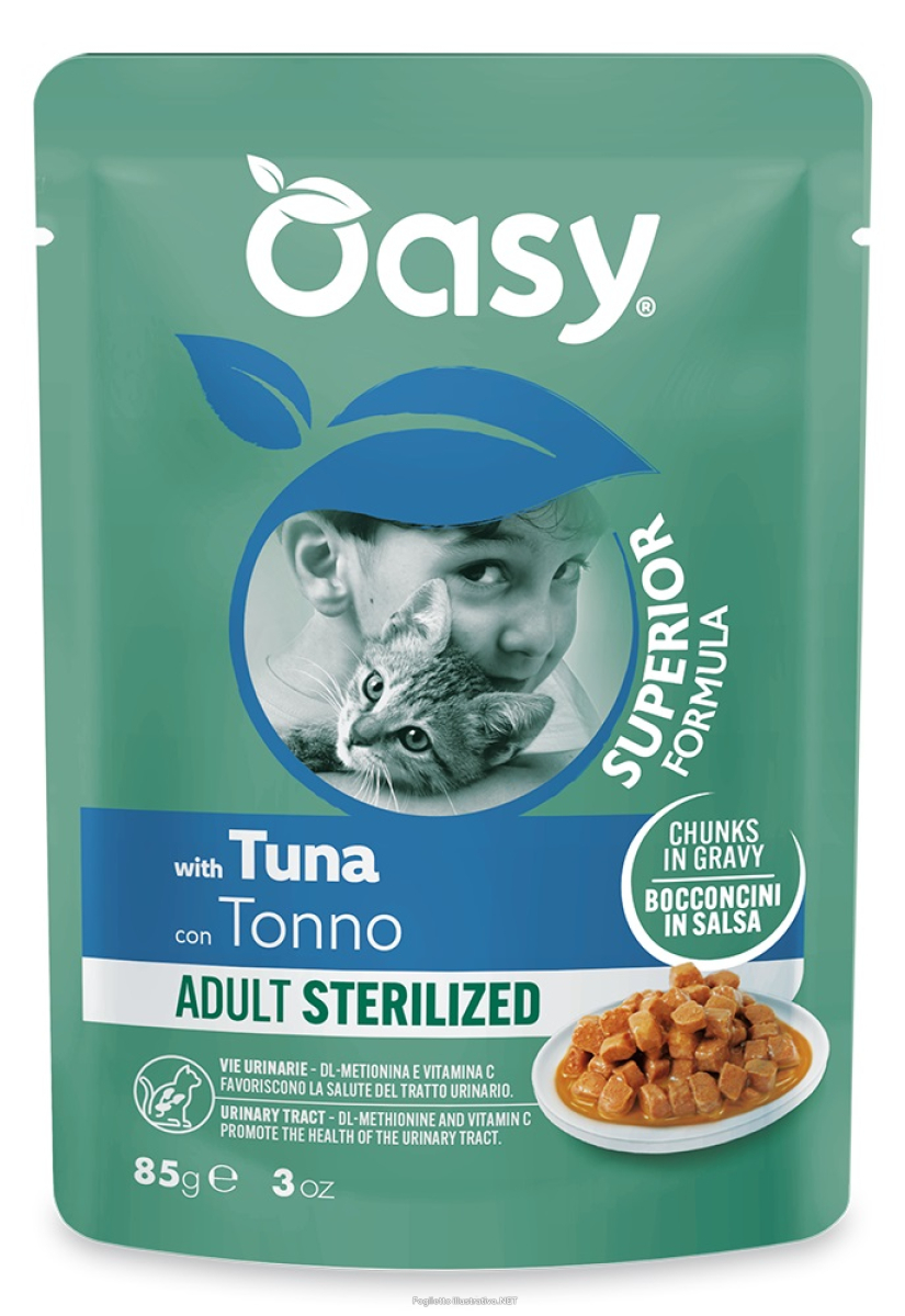 Cerca Offerte di oasy gatto bocconcini sterilized adult tonno 85gr (bustina) e acquista online