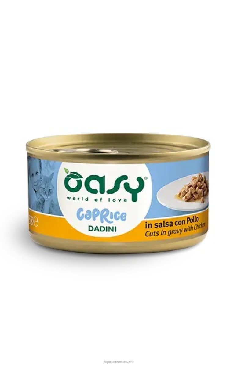 Cerca Offerte di oasy gatto caprice dadini (in salsa) pollo 85gr (lattina) e acquista online