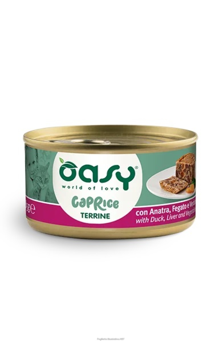 Cerca Offerte di oasy gatto caprice terrine adulto anatra, fegato & verdure 85 gr e acquista online