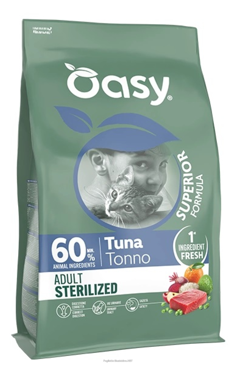 Cerca Offerte di oasy gatto dry superior sterilized adult tonno 300gr e acquista online