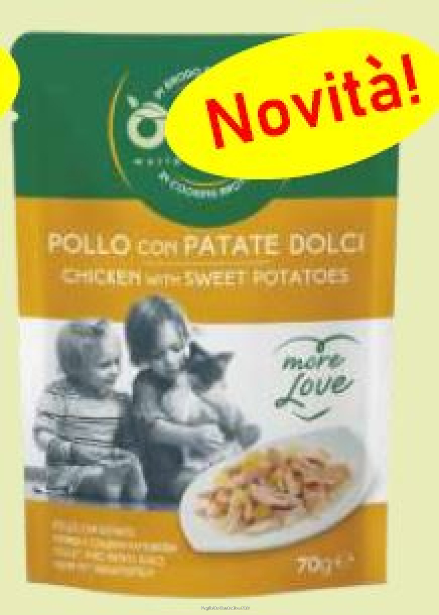 Cerca Offerte di oasy more love pollo con patate dolci in brodo di cottura cibo umido per gatti adulti 70g e acquista online