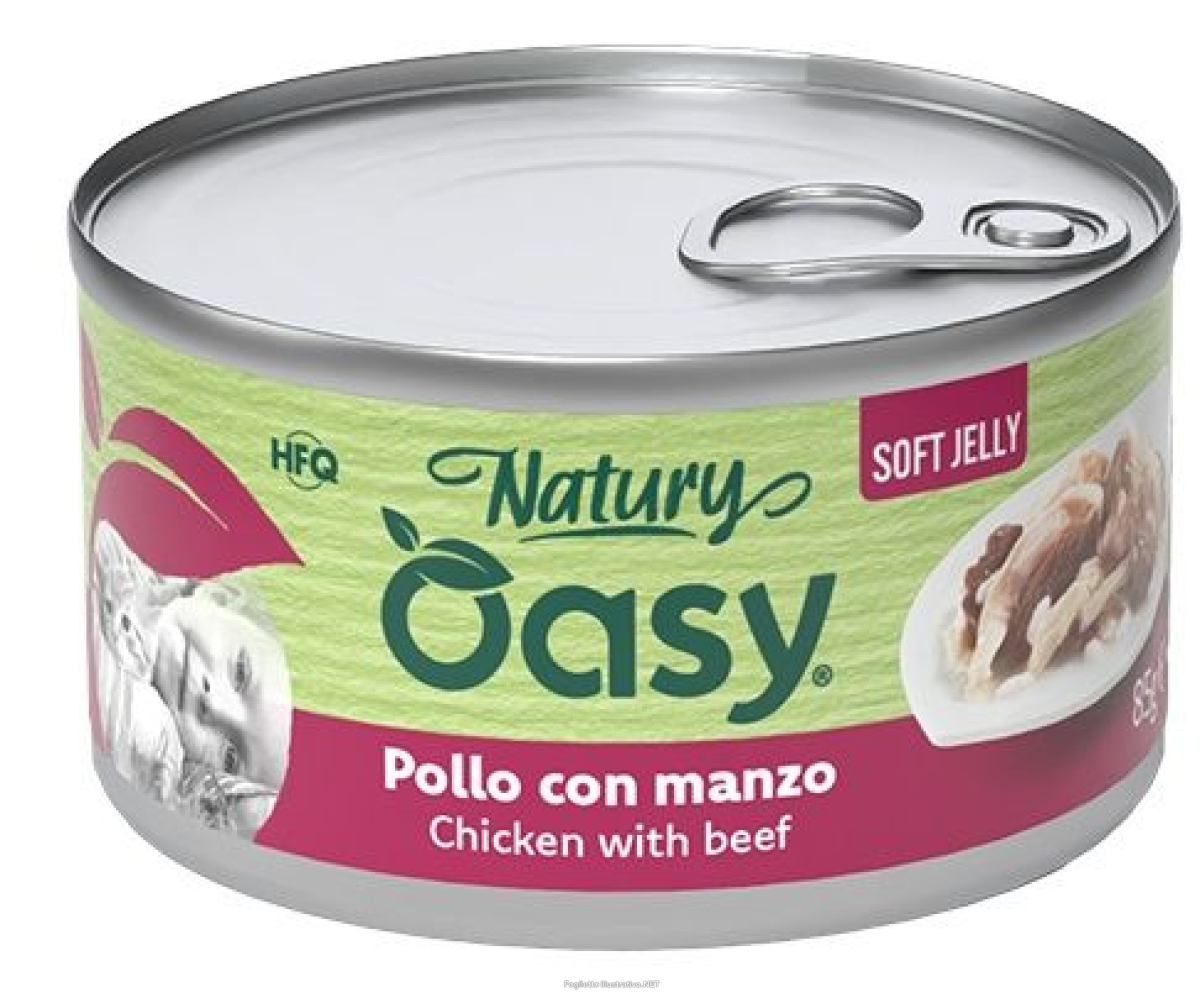 Cerca Offerte di oasy wet cat natury soft jelly pollo con manzo lattina 150 g e acquista online