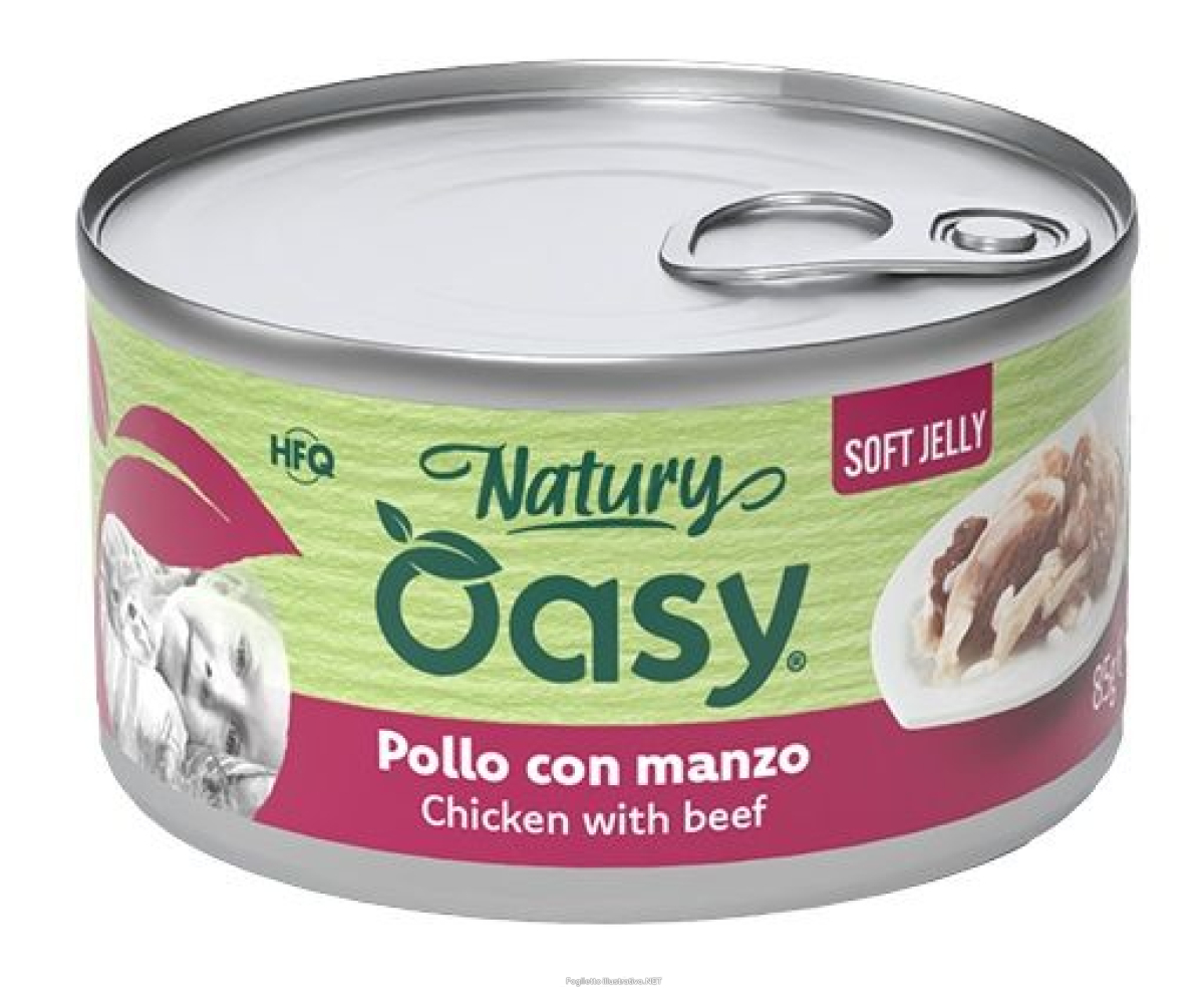 Cerca Offerte di oasy wet cat natury soft jelly pollo con manzo lattina 85 g e acquista online