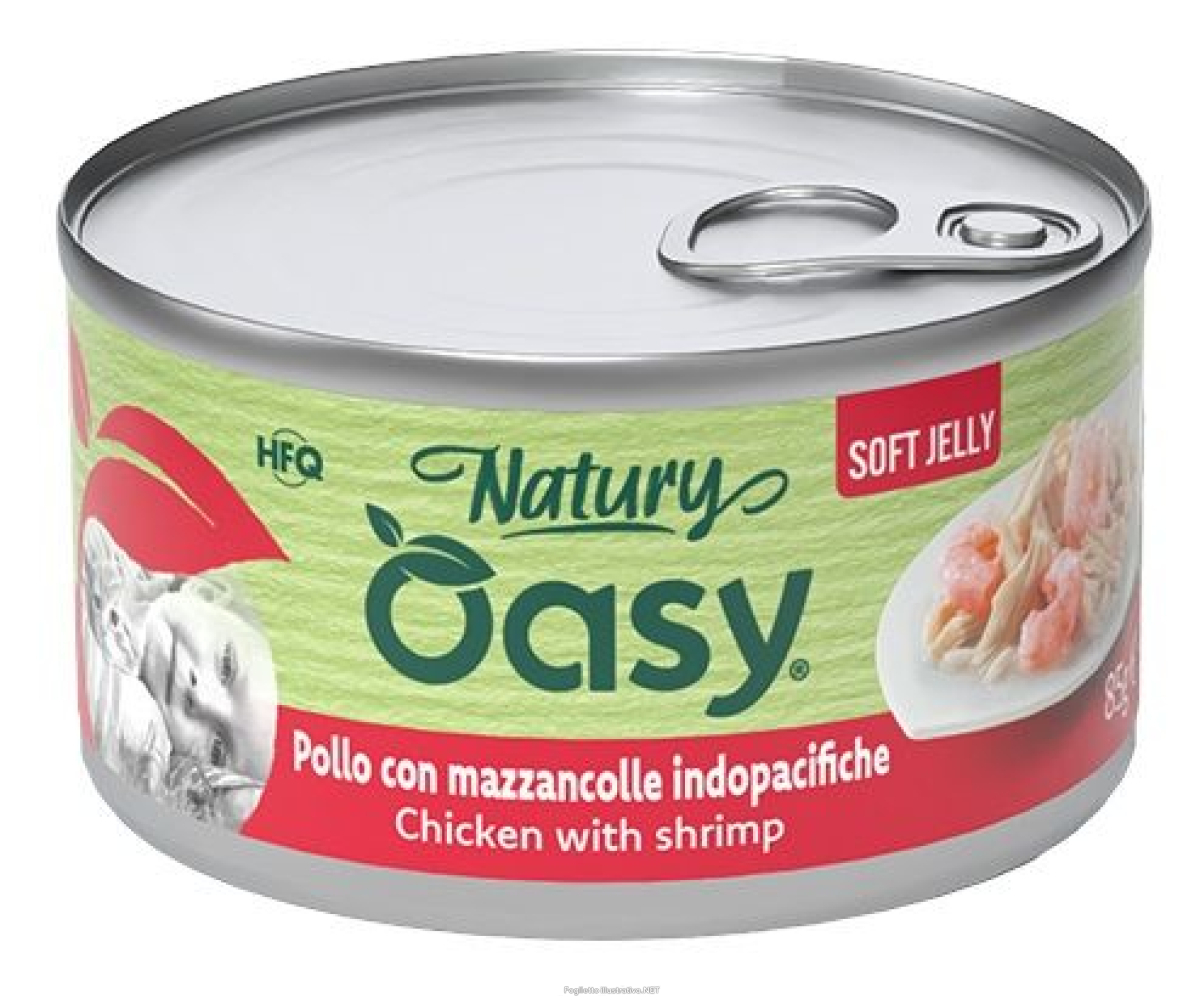 Cerca Offerte di oasy wet cat natury soft jelly pollo con mazzancolle lattina 85 g e acquista online