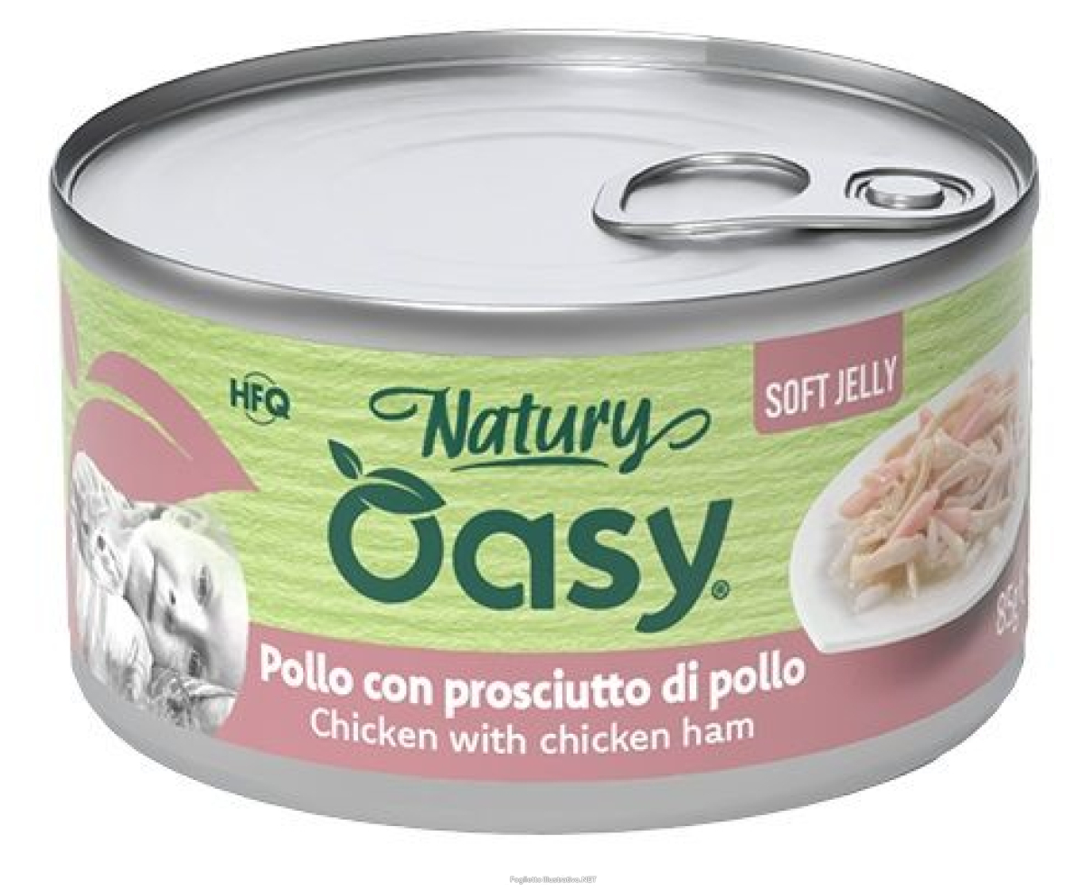 Cerca Offerte di oasy wet cat natury soft jelly pollo con prosciutto di pollo lattina 85 g e acquista online