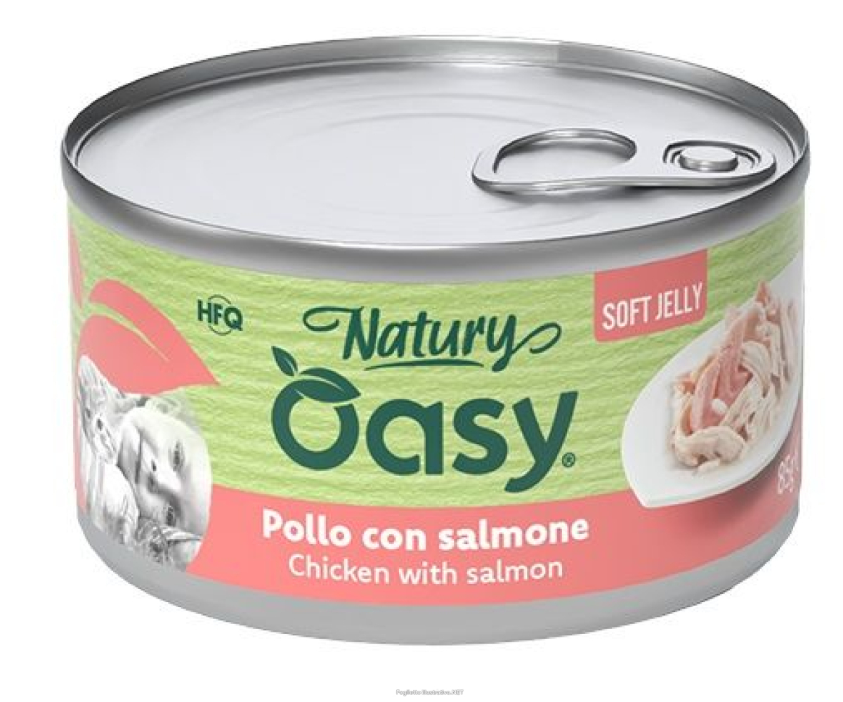 Cerca Offerte di oasy wet cat natury soft jelly pollo con salmone lattina 85 g e acquista online