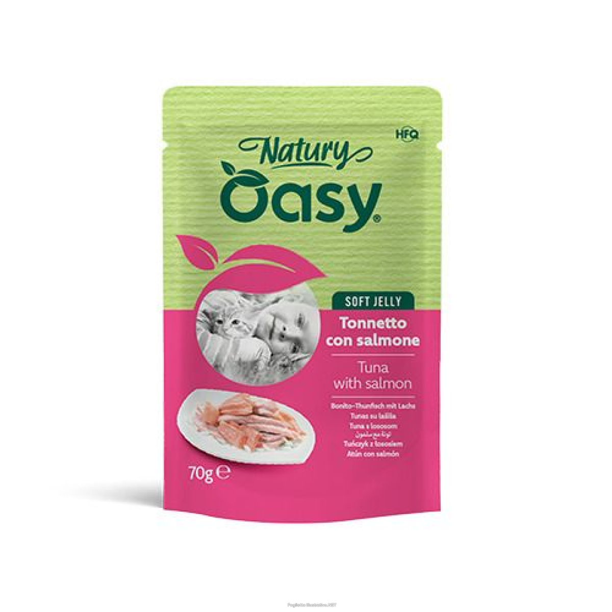 Cerca Offerte di oasy wet cat natury soft jelly tonnetto con salmone busta 70 g e acquista online