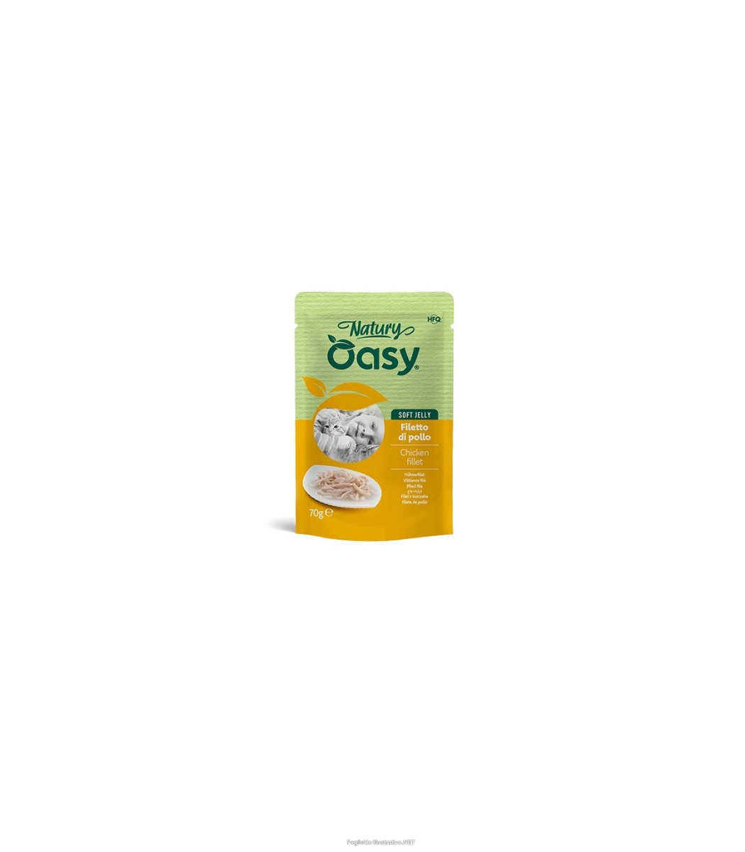Cerca Offerte di oasy wet cat natury soft jelly tonnetto con straccetti di pollo lattina 85 g e acquista online