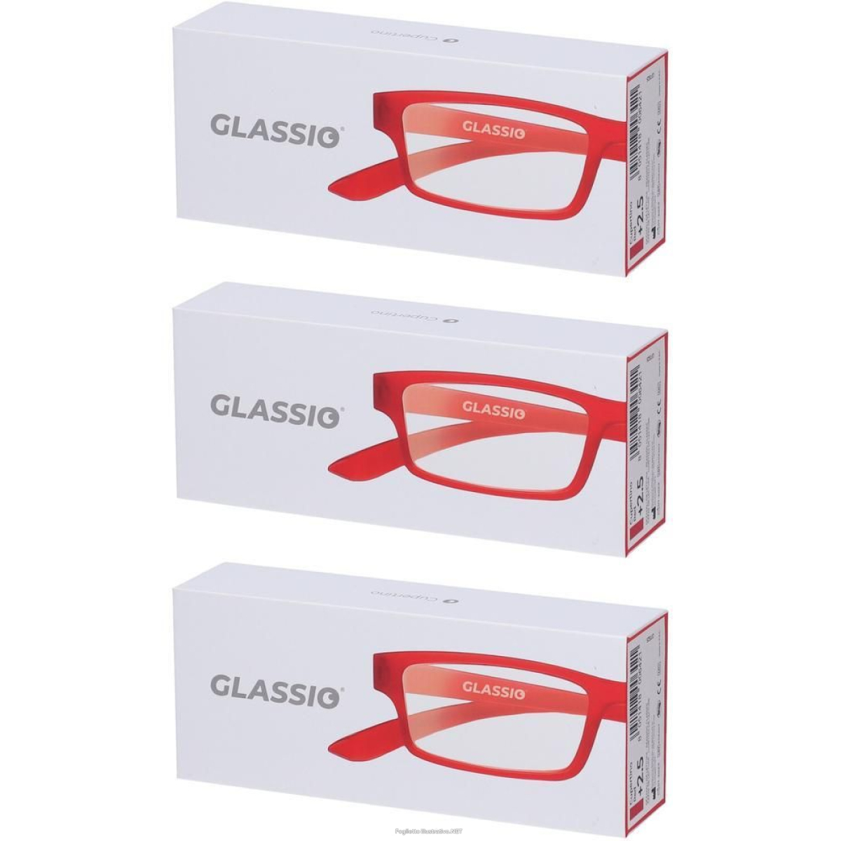 Cerca Offerte di occhiali da lettura glassio cupertino colore rosso gradazione +2,5 3x1 e acquista online