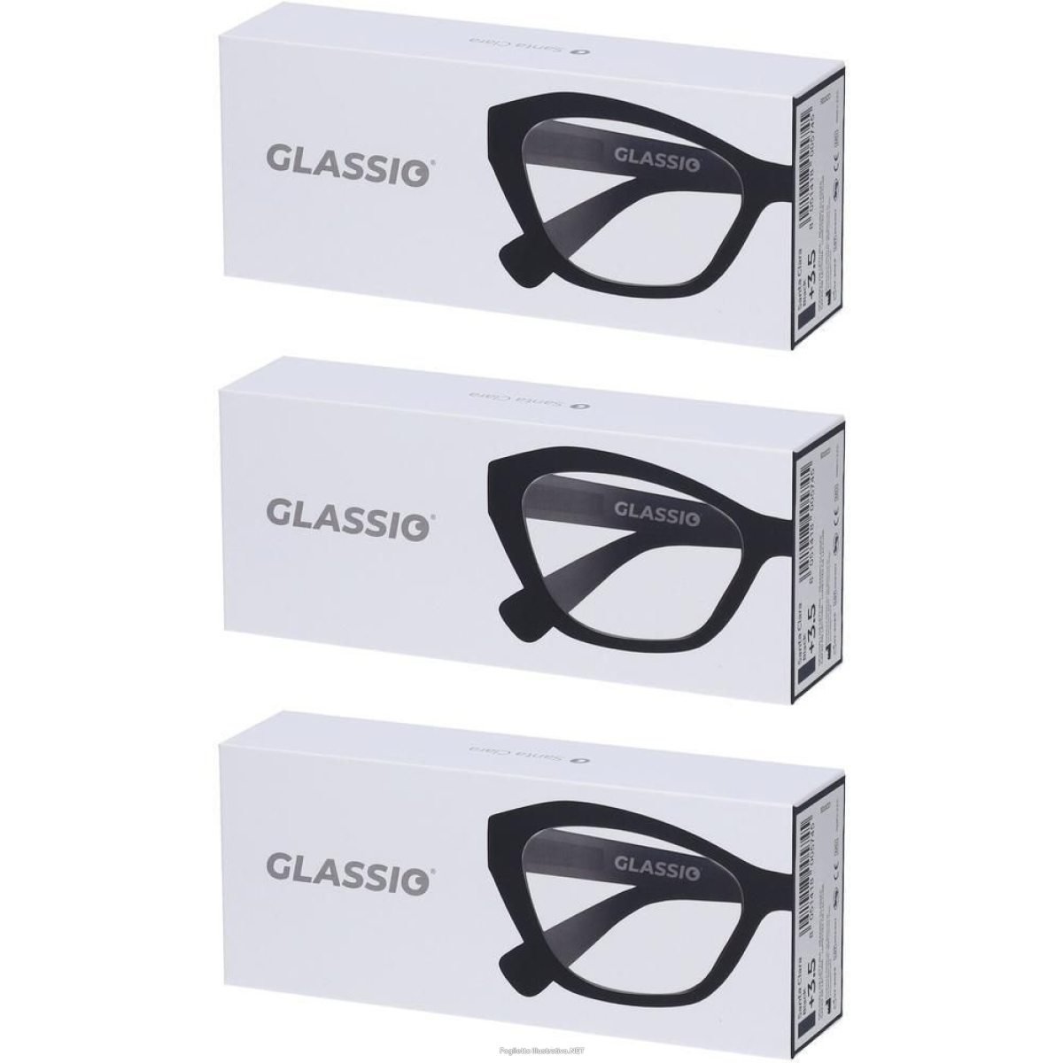 Cerca Offerte di occhiali da lettura glassio santa clara colore nero gradazione +3,5 3x e acquista online