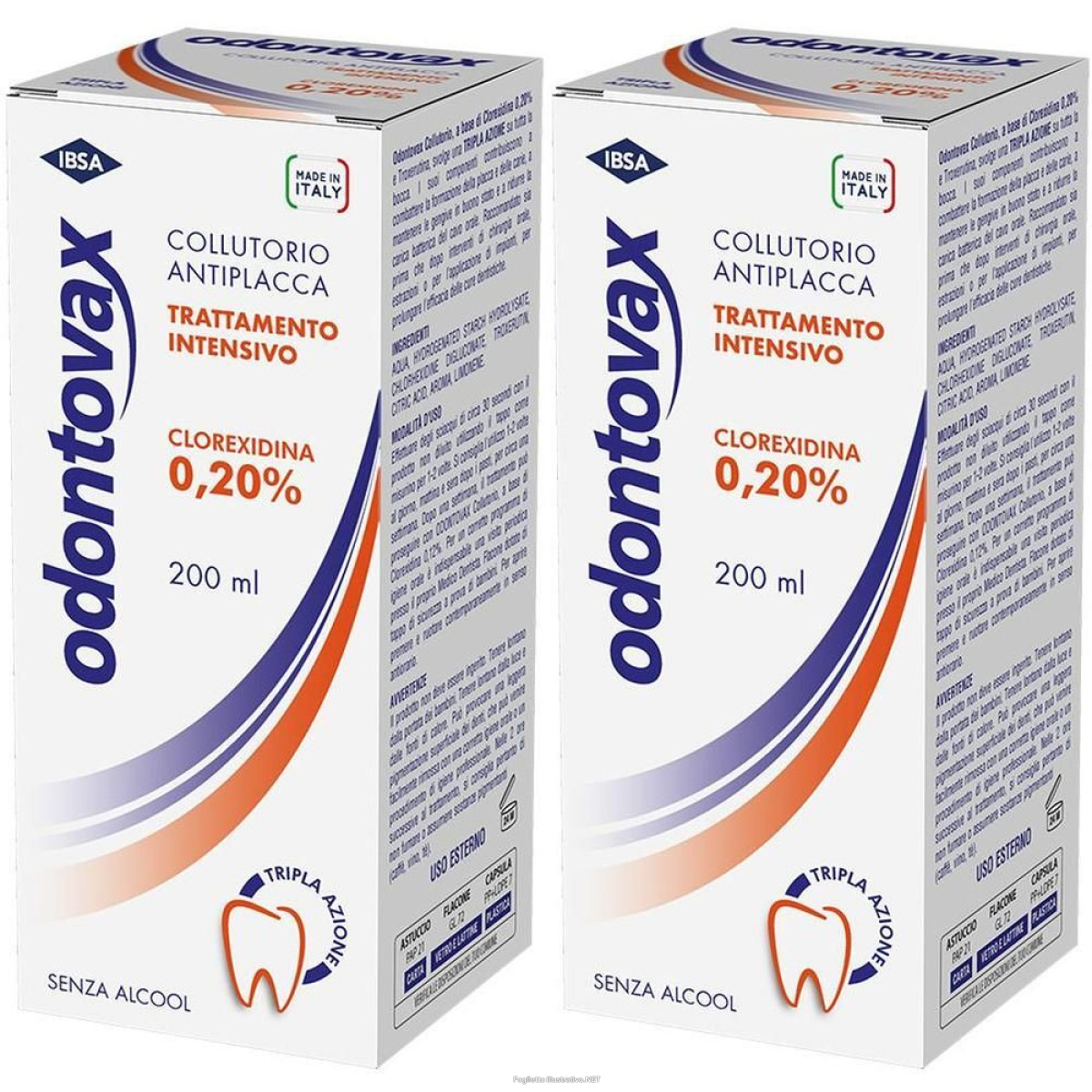 Cerca Offerte di odontovax clorexidina 0,20% igiene orale 2x200 ml collutorio e acquista online