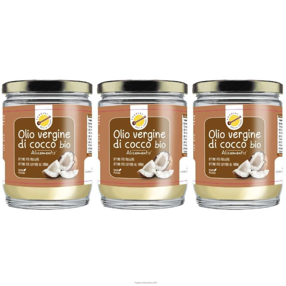 Cerca Offerte di olio vergine di cocco bio 500 ml alicamentis 3x500 ml e acquista online