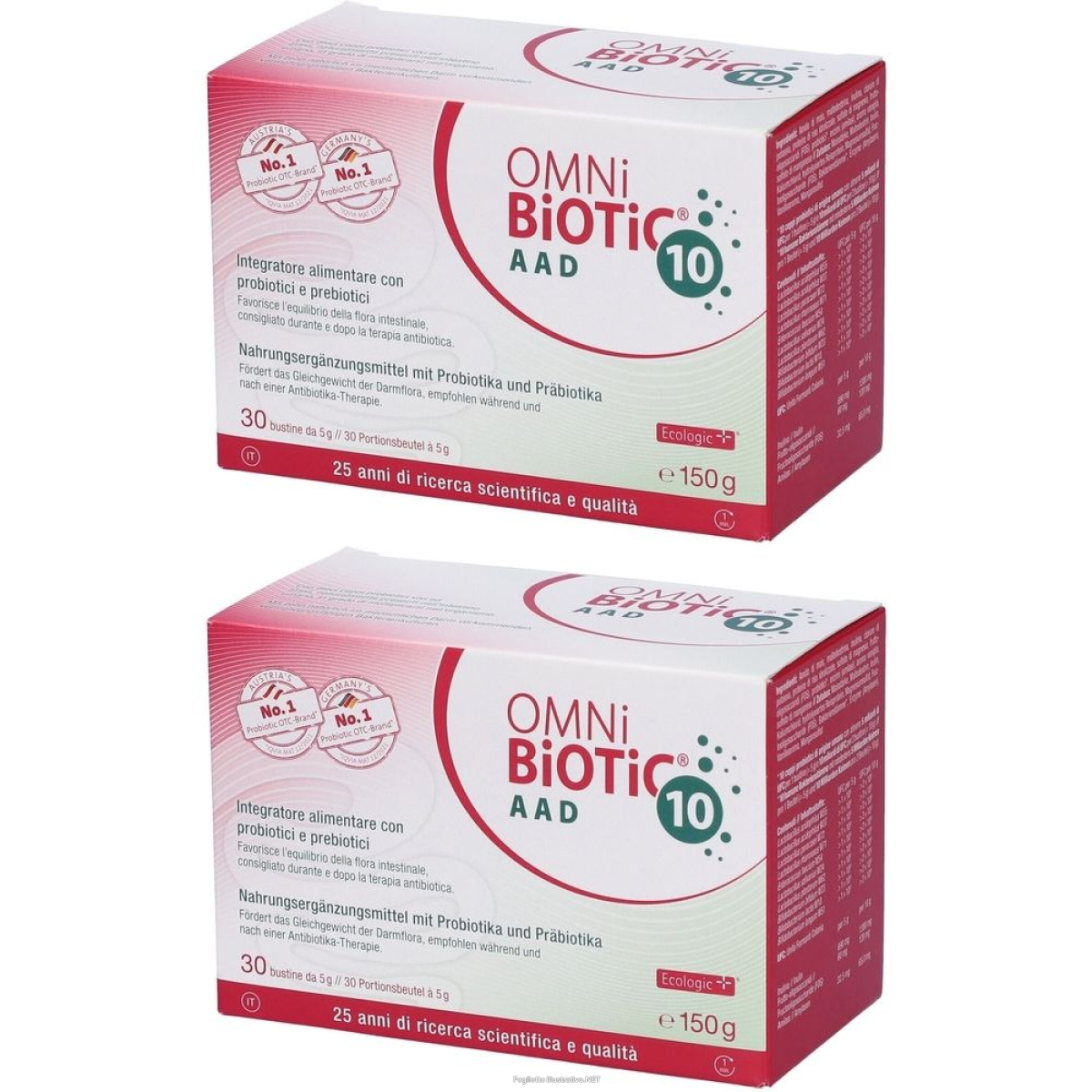 Cerca Offerte di omni biotic 10 aad integratore alimentare set da 2 2x150 g bustina e acquista online