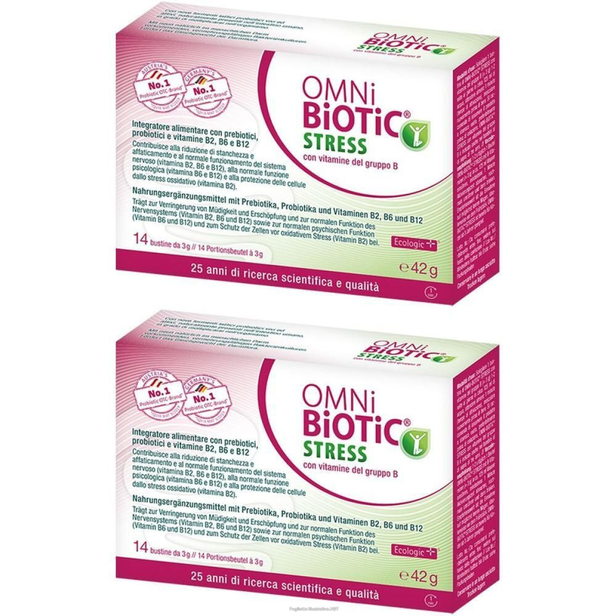Cerca Offerte di omni biotic stress vitamine gruppo b 14 bustine da 3 g 2x42 g polvere e acquista online