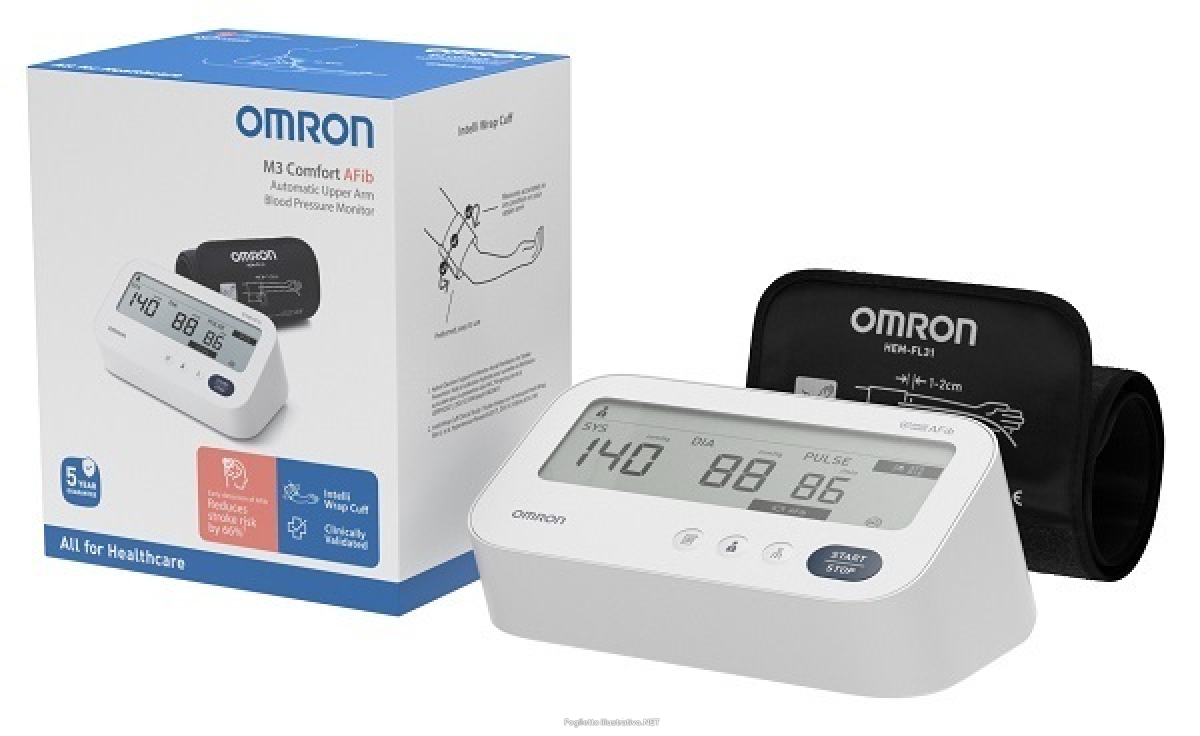 Cerca Offerte di omron sfigmomanometro da braccio m3 confort misuratore pressione digitale con rilevazione fibrillazione atriale e acquista online
