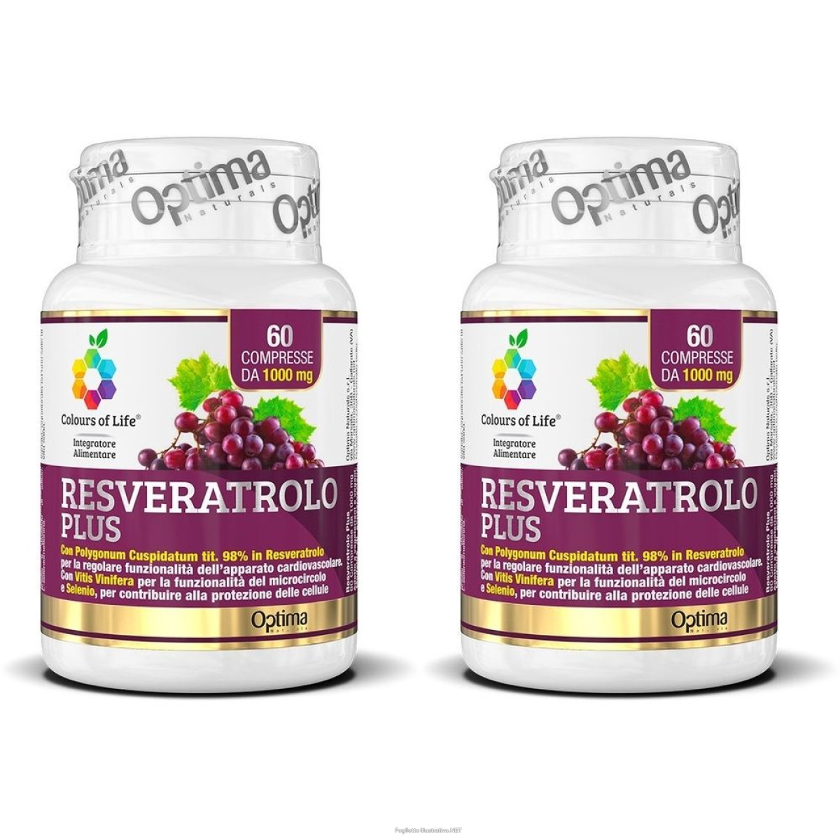 Cerca Offerte di optima colours of life resveratrolo plus 2x60 pz compresse e acquista online