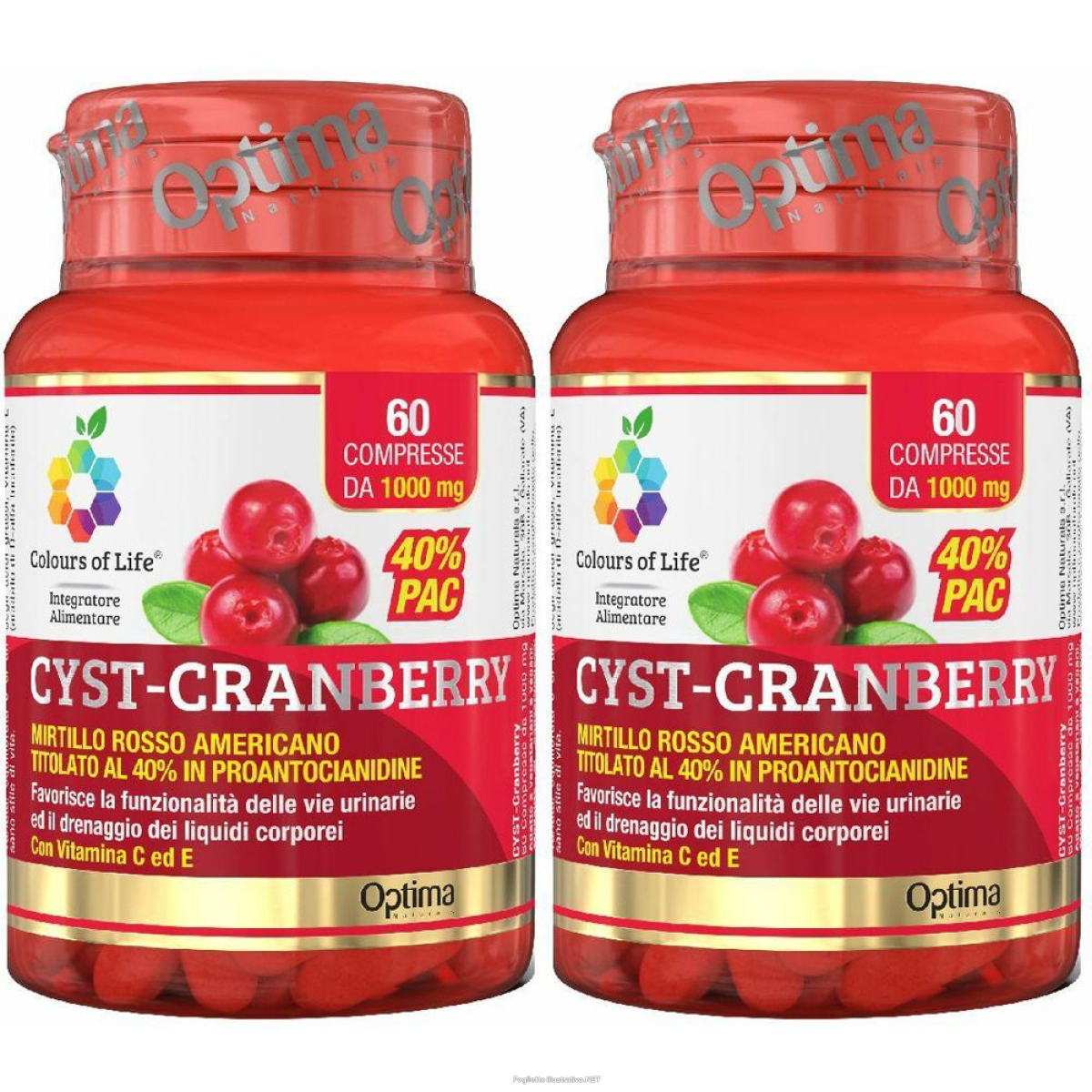 Cerca Offerte di optima cyst-cranberry set da 2 2x60 g compresse e acquista online