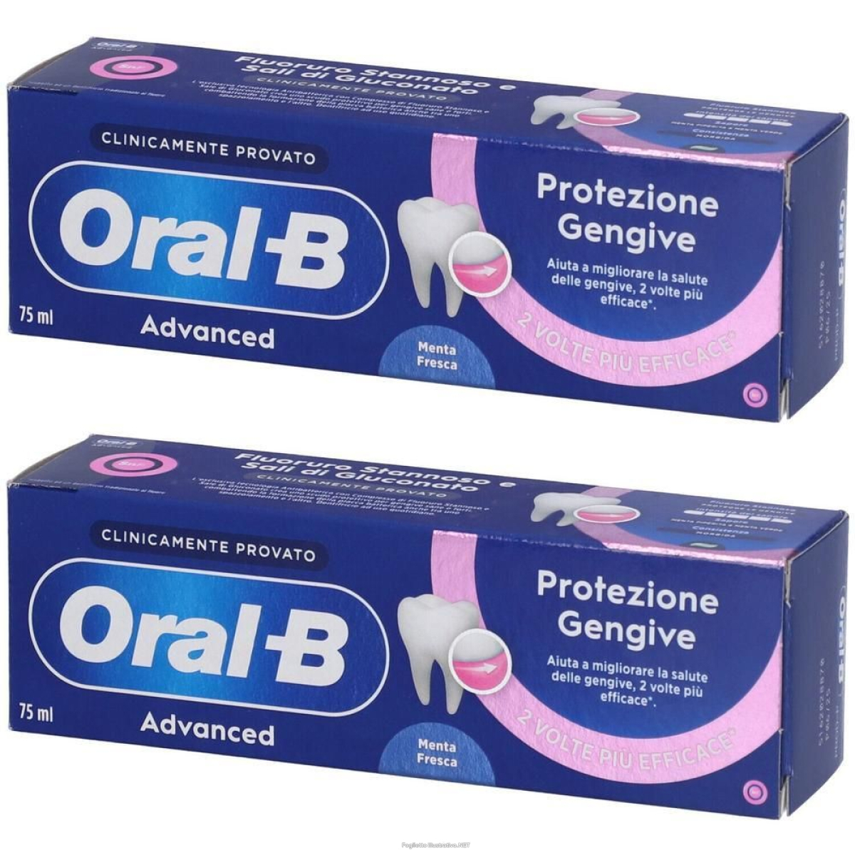 Cerca Offerte di oral-b advanced dentifricio protezione gengive 2x75 ml e acquista online