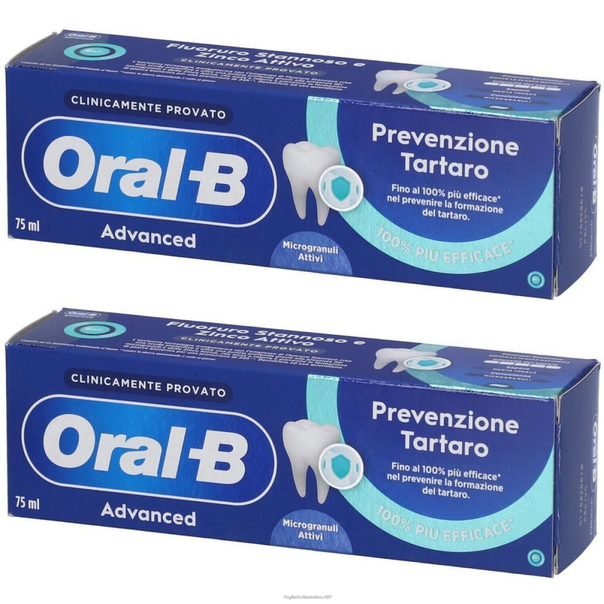Cerca Offerte di oral-b dentifricio advanced prevenzione tartaro con microgranuli 2x75 e acquista online