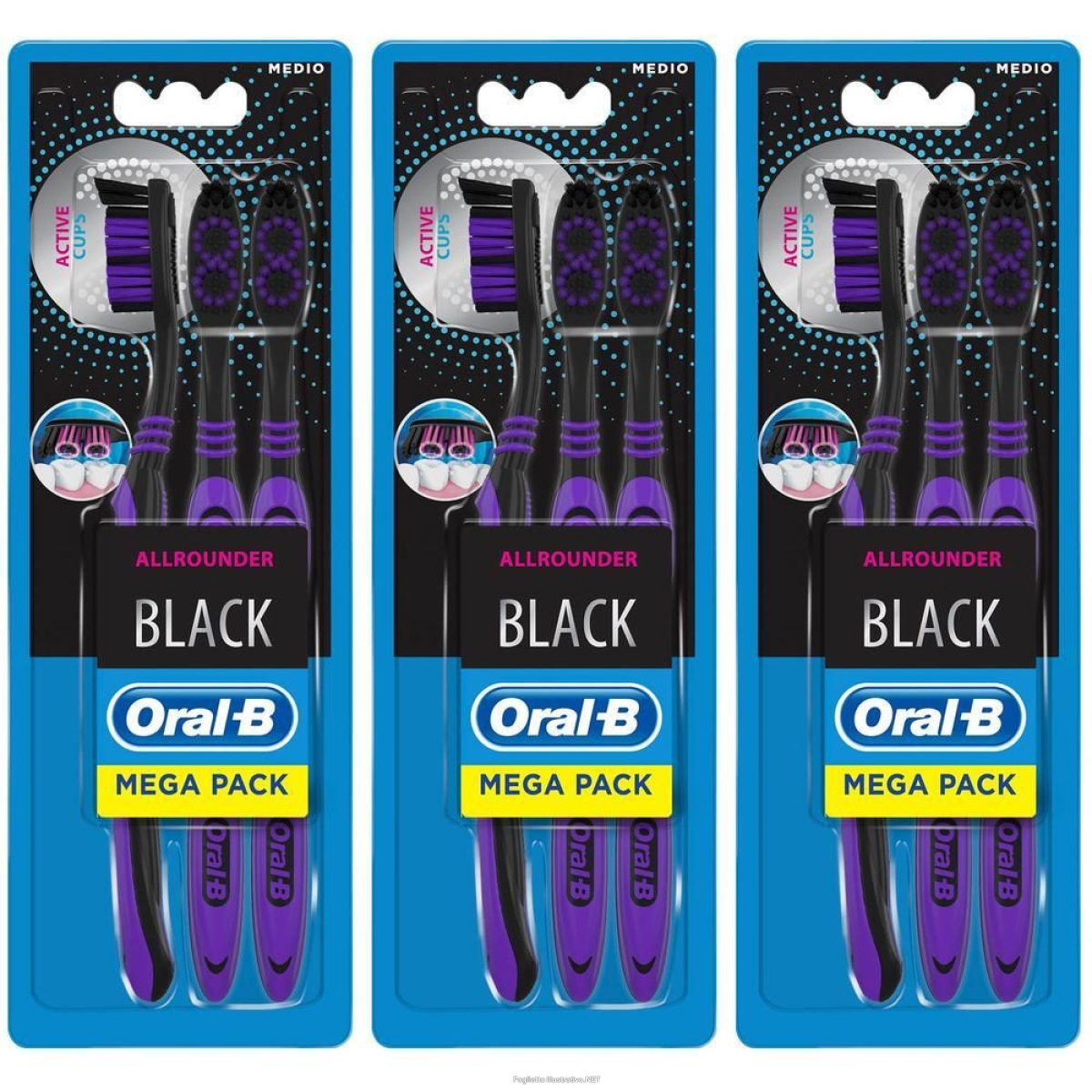 Cerca Offerte di oralb all rounder black spazzolino manuale 3 pezzi 3x3 pz d e acquista online