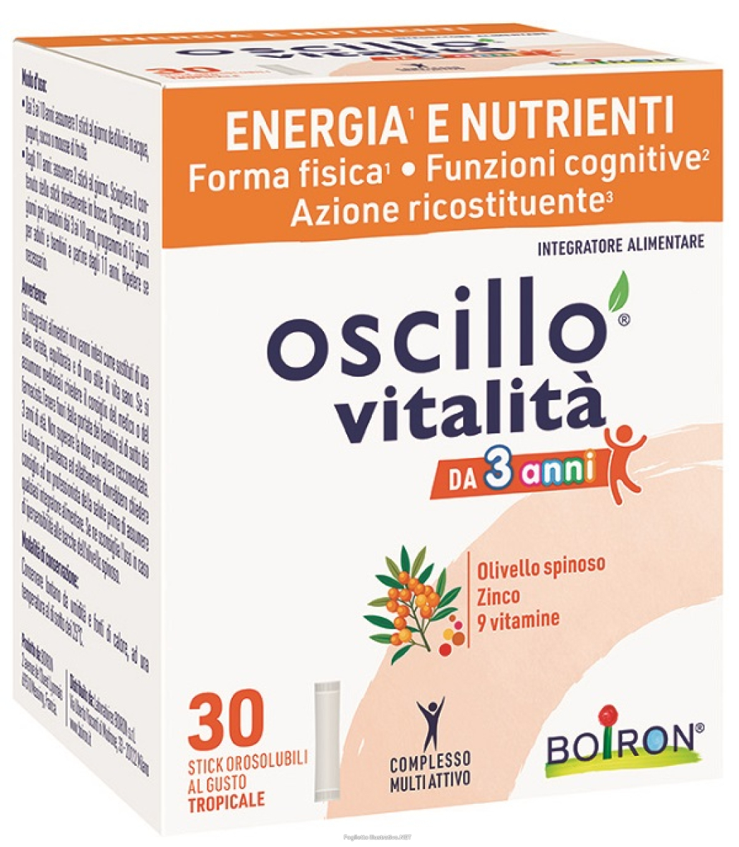 Cerca Offerte di oscillo vitalità 3+ integratore ad azione ricostituente e per le funzioni cognitive di bambini e adulti 30 stick orosolubili e acquista online