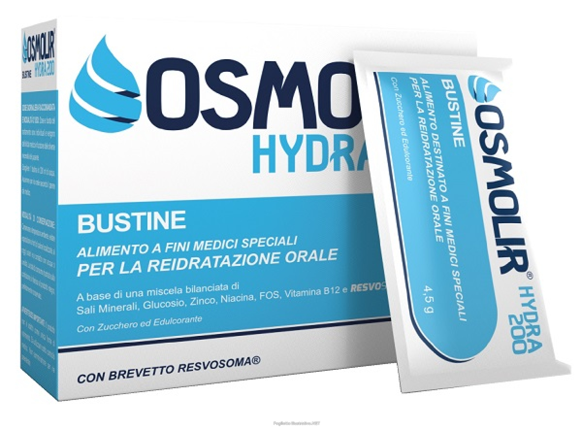 Cerca Offerte di osmolir hydra 200 alimento a fini medici speciali per la reidratazione orale 14 bustine e acquista online