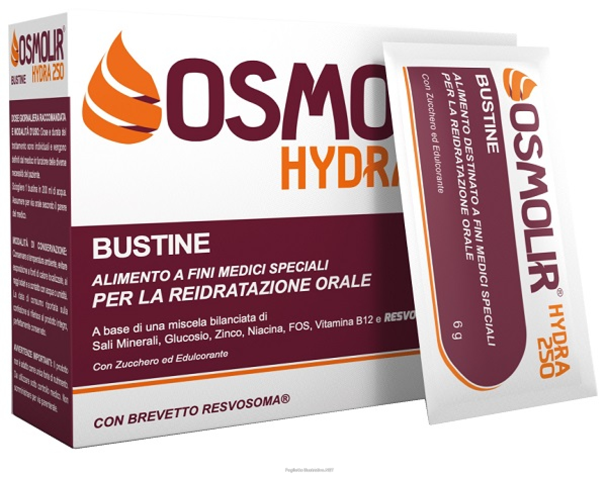 Cerca Offerte di osmolir hydra 250 alimento a fini medici speciali per la reidratazione orale 14 bustine e acquista online