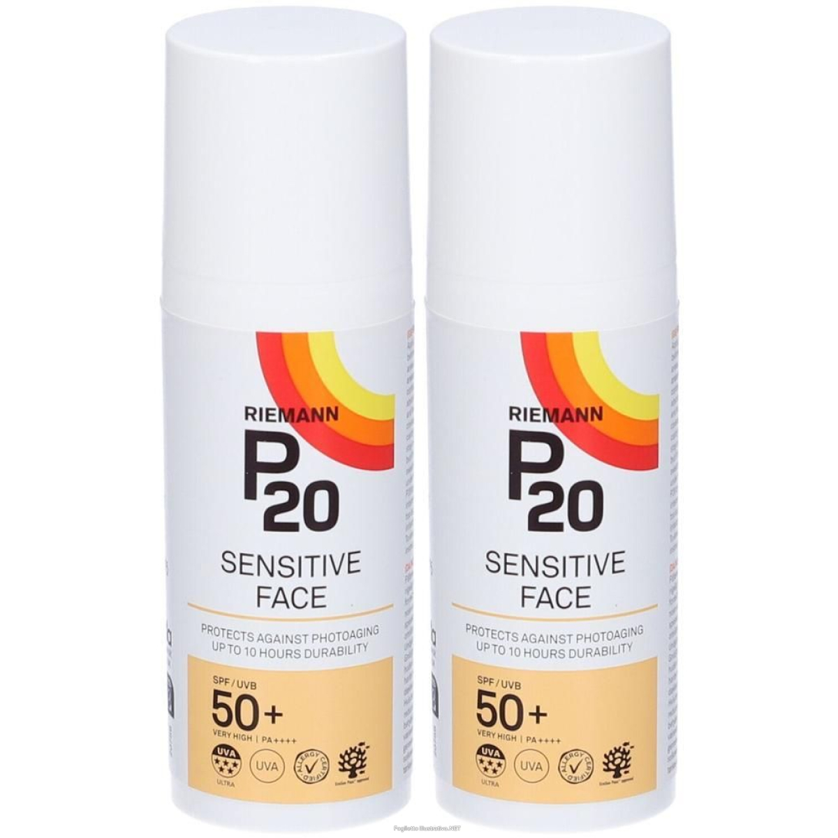 Cerca Offerte di p20 protezione solare viso spf 50+ 2x50 g crema e acquista online