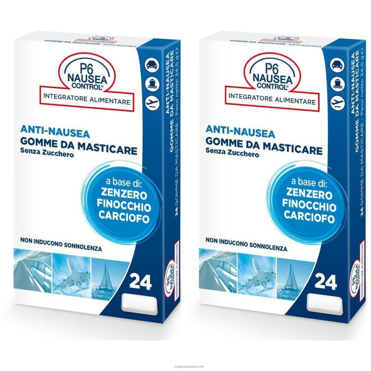 Cerca Offerte di p6 nausea control gomme da masticare anti-nausea 2x34,5 g e acquista online