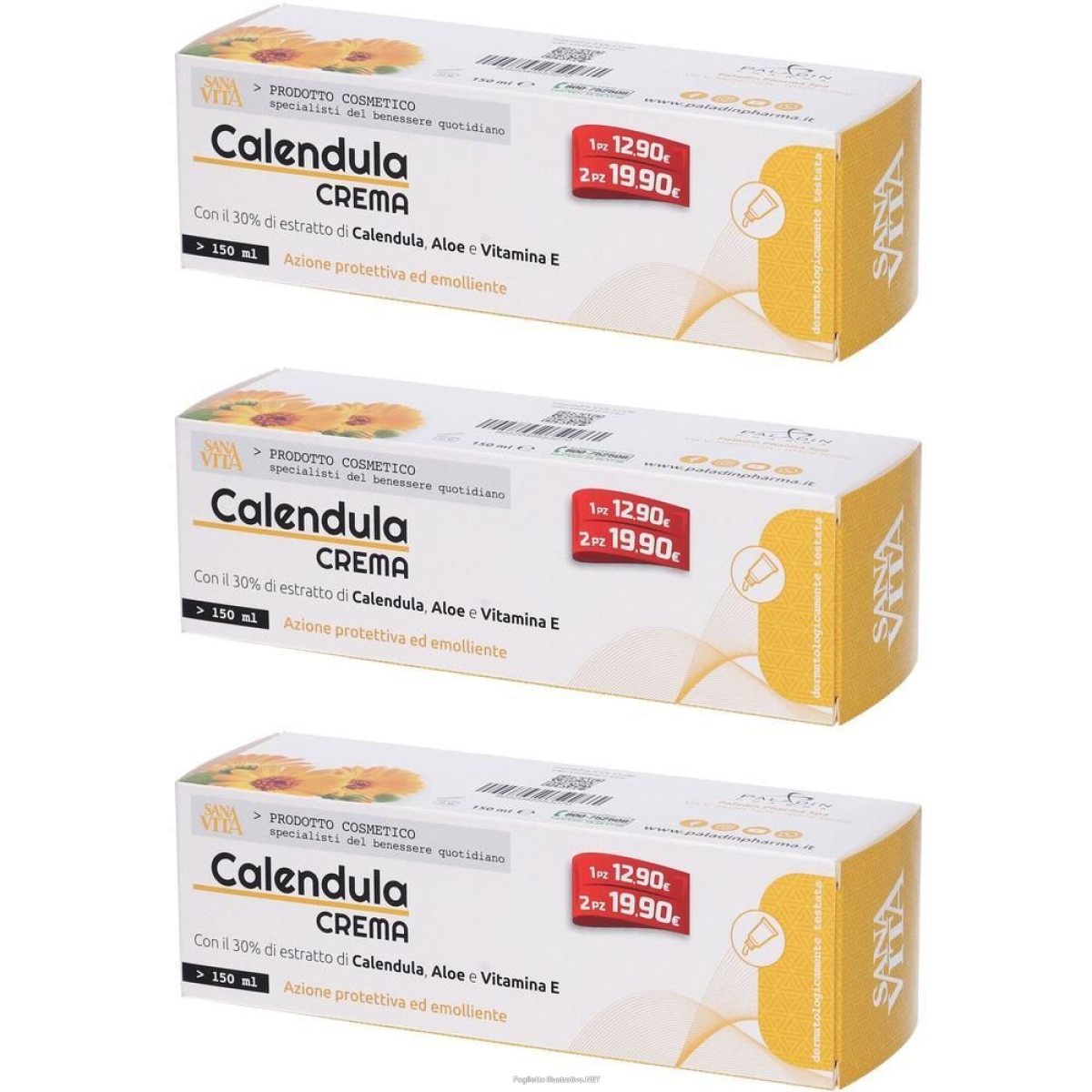 Cerca Offerte di paladin pharma sanavita calendula crema 3x150 ml e acquista online