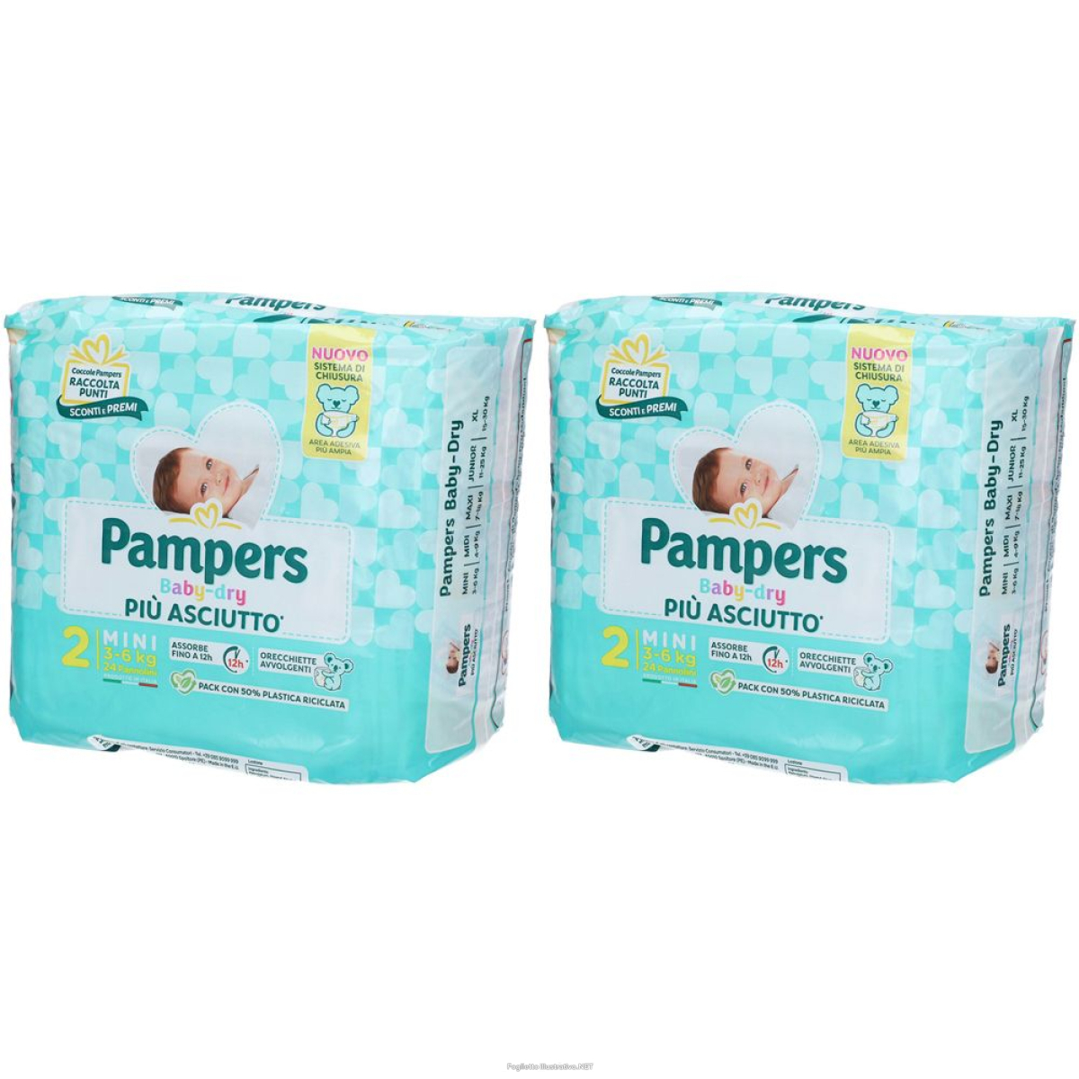 Cerca Offerte di pampers baby dry 3/6 kg set da 2 2x24 pz pannolini e acquista online